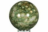 Polished Rainforest Jasper (Rhyolite) Sphere - Australia #208016-1